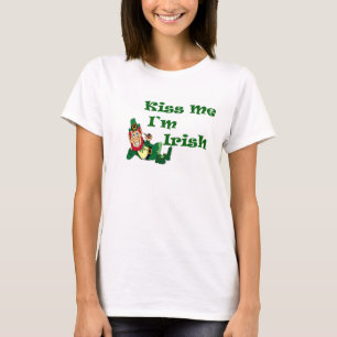 Kiss me Ik ben Irish Womens T-shirt