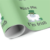 Kiss me Ik ben Irish Yeti Cadeaupapier (Rol Hoek)