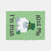 Kiss me Ik ben Irish Yeti Fleece Deken (Voorkant (Horizontaal))