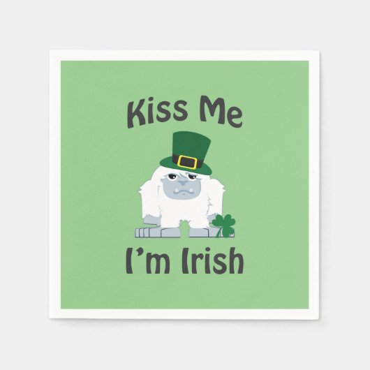 Kiss me Ik ben Irish Yeti Servet (Voorkant)