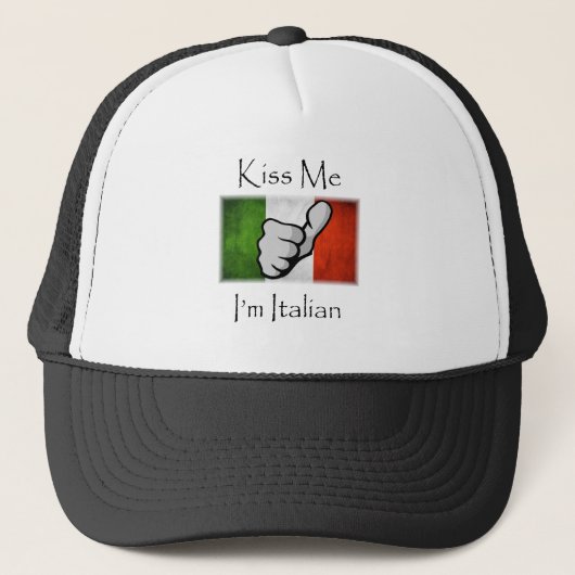 Kiss ME Ik ben Italiaans Trucker Pet (Voorkant)