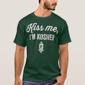 Kiss Me Ik ben Kosher Funny Jewish Hebrew Traditio T-shirt