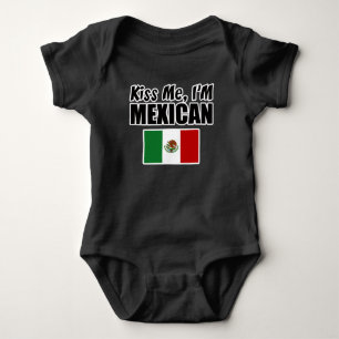 Kiss me, ik ben Mexicaanse Baby Jersey Bodysuit. Romper