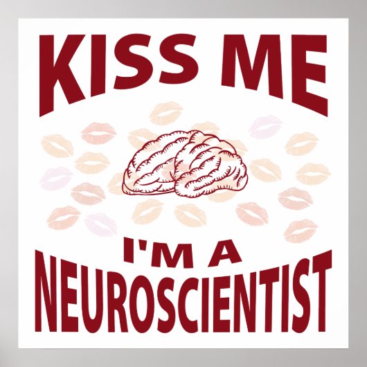 Kiss me Ik ben neurowetenschapper Poster (Voorkant)