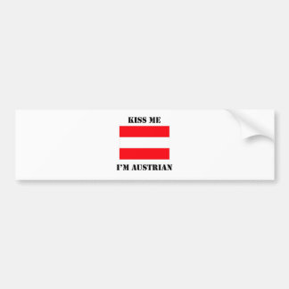 Kiss me Ik ben Oostenrijks Bumpersticker
