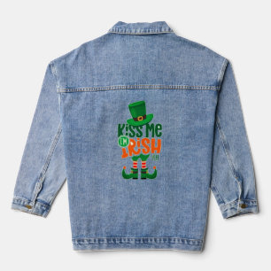 Kiss Me, I'm 25% Iers (maar 100% leuk) Grappig 202 Denim Jacket