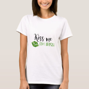 Kiss Me, I'm 25% Iers (maar 100% leuk) Grappig 202 T-shirt