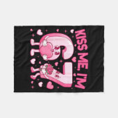 Kiss Me I'm 6 7 Cute Funny 67 Meme Birthday Valent Fleece Deken (Voorkant (Horizontaal))