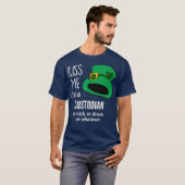Kiss Me Im a Custodian of Irish of Drink of T-shirt (Voorkant volledig)