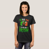 Kiss Me I'm Black Irish St Patricks Day American A T-shirt (Voorkant volledig)