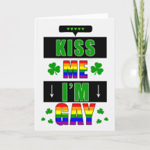 Kiss Me I'm Gay LGBTQ Funny St. Patrick's Day