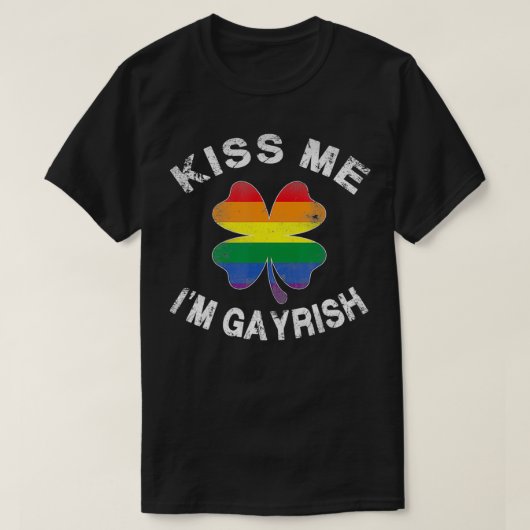 Kiss Me I'm Gayrish St. T-shirt (Design voorkant)