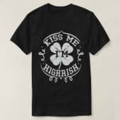 Kiss Me I'm highrish  St Patricks Day Shamrock Gif T-shirt (Design voorkant)
