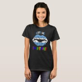 Kiss Me i'm hispanic argentina flag Hispanic Herit T-shirt (Voorkant volledig)