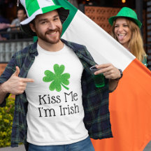 Kiss Me I'm Irish 4 Leaf Clover St Patrick's Day b