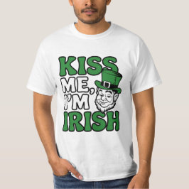 Kiss Me, I'm Irish beroemd gemaakt door Leprechaun T-shirt
