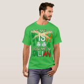 Kiss me Im Irish Blow me Im Italy St Patricks T-shirt (Voorkant volledig)