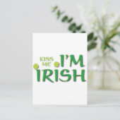 Kiss me Im Irish Briefkaart (Staand voorkant)