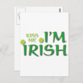 Kiss me Im Irish Briefkaart (Voorkant / Achterkant)