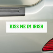 KISS ME IM IRISH BUMPERSTICKER (Op auto)