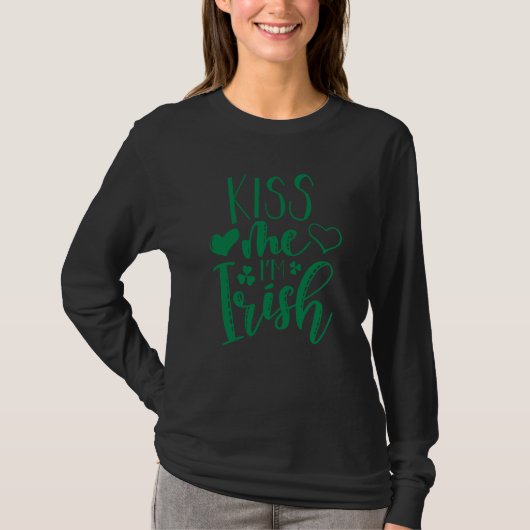 Kiss Me I'm Irish C Shamrock T-shirt (Voorkant)