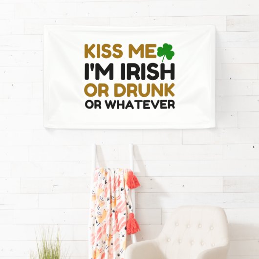 KISS ME I'M IRISH DRUNK OR WHATEVER COUPLE SPANDOEK (Insitu)