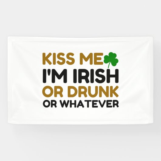 KISS ME I'M IRISH DRUNK OR WHATEVER COUPLE SPANDOEK (Horizontaal)