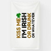 KISS ME I'M IRISH DRUNK OR WHATEVER COUPLE SPANDOEK (Verticaal)