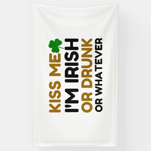 KISS ME I'M IRISH DRUNK OR WHATEVER COUPLE SPANDOEK (Verticaal)