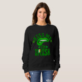 Kiss Me I'm Irish Flag C Saint Patrick Day Womens Trui (Voorkant volledig)