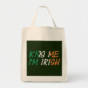 Kiss Me I'm Irish Flag overlay gtcnt Tote Bag