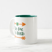 Kiss Me I'm Irish: Funny Paddy's Day Drink Mok (Voorkant links)