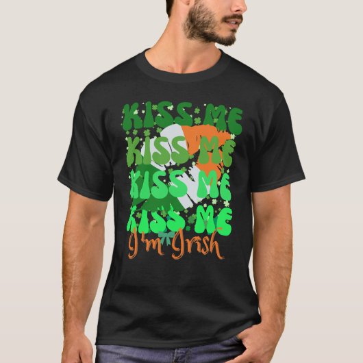 Kiss Me I'm Irish Funny St Patrick's Day 2025 - Ne T-shirt (Voorkant)