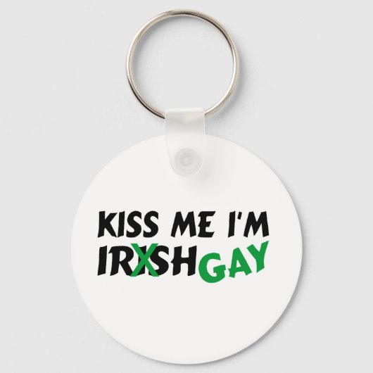Kiss me Im Irish Gay Sleutelhanger (Voorkant)