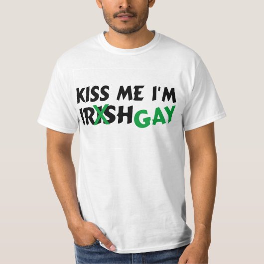 Kiss me Im Irish Gay T-shirt (Voorkant)