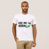 Kiss me Im Irish Gay T-shirt (Voorkant volledig)