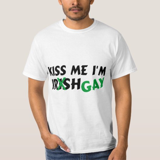 Kiss me Im Irish Gay T-shirt (Voorkant)