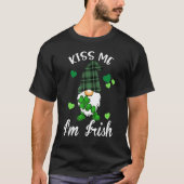 Kiss Me I'm Irish Gnome Shamrock C Saint Patrick D T-shirt (Voorkant)