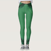 Kiss Me I'm Irish Green Geometric Activewear Leggings (Voorkant)
