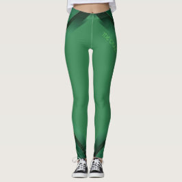 Kiss Me I'm Irish Green Geometric Activewear Leggings