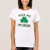 Kiss me Im Irish Green Womens St. Patricks Day T-shirt (Voorkant)