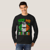 Kiss Me Im Irish Ish St Patrick's Day T-shirt (Voorkant volledig)