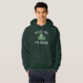 Kiss me Im Irish Mannen Green St Patricks Day Hoodie (Voorkant volledig)