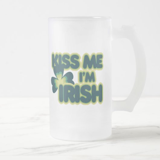 Kiss me Im Irish Matglas Bierpul (Rechts)
