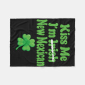 Kiss Me Im Irish New Mexican  Fleece Deken (Voorkant (Horizontaal))