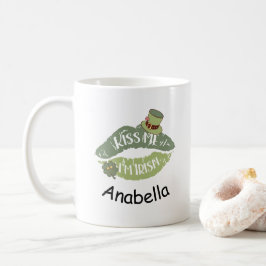 Kiss Me I'm Irish Retro lip op maat St. Patrick's Koffiemok
