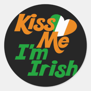 Kiss me Im Irish Ronde Sticker