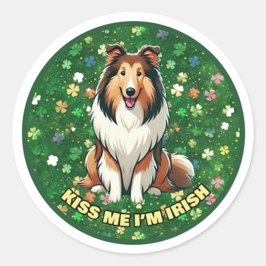 Kiss Me I'm Irish Ronde Sticker (Voorkant)