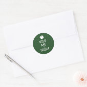 Kiss me Im Irish Ronde Sticker (Envelop)