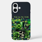 "Kiss Me I'm Irish" Skull iPhone Case-Mate Hoesje (Achterkant)